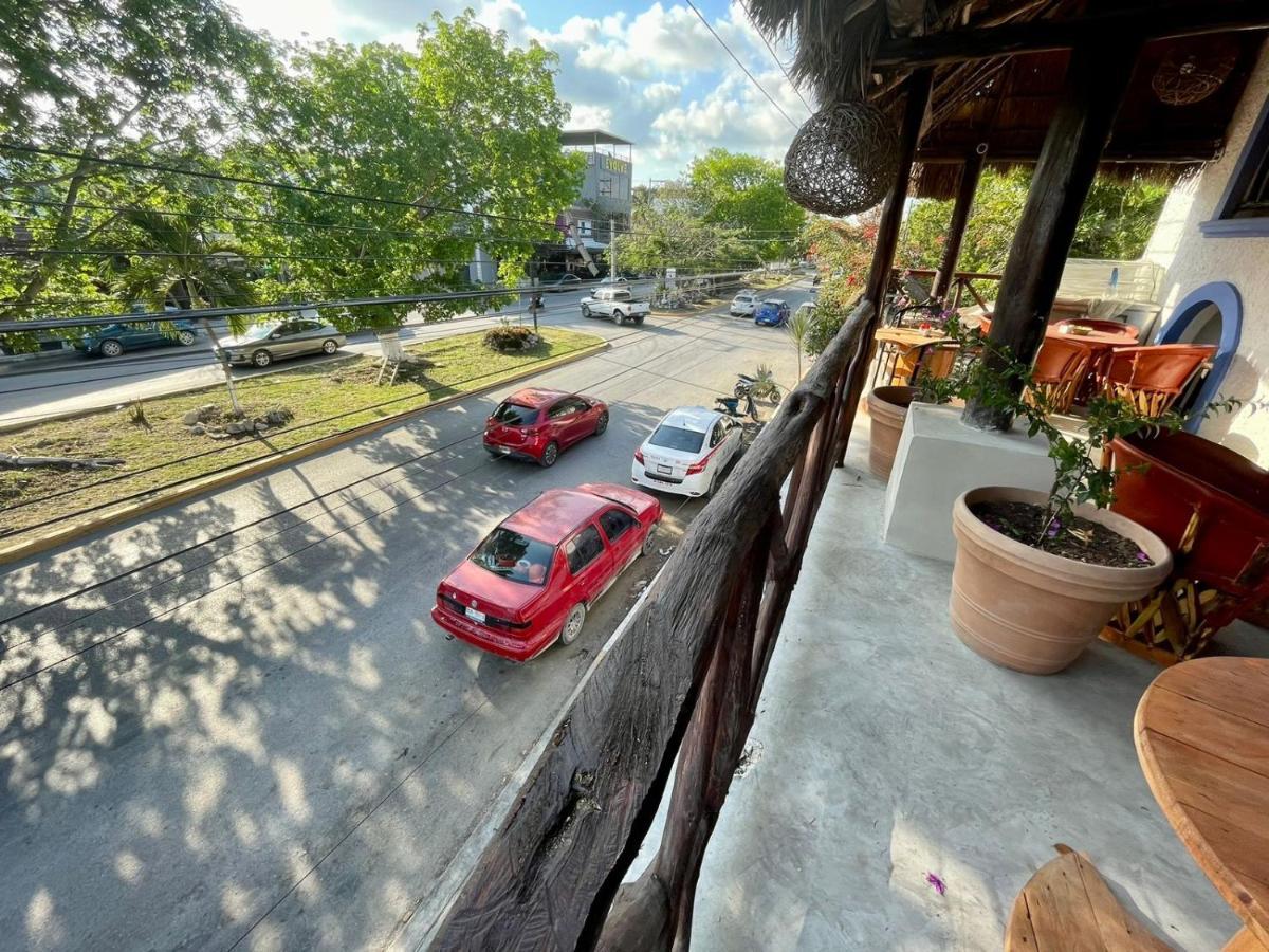 Mio Tulum Hotel Boutique Exterior photo View of the street from a balcony